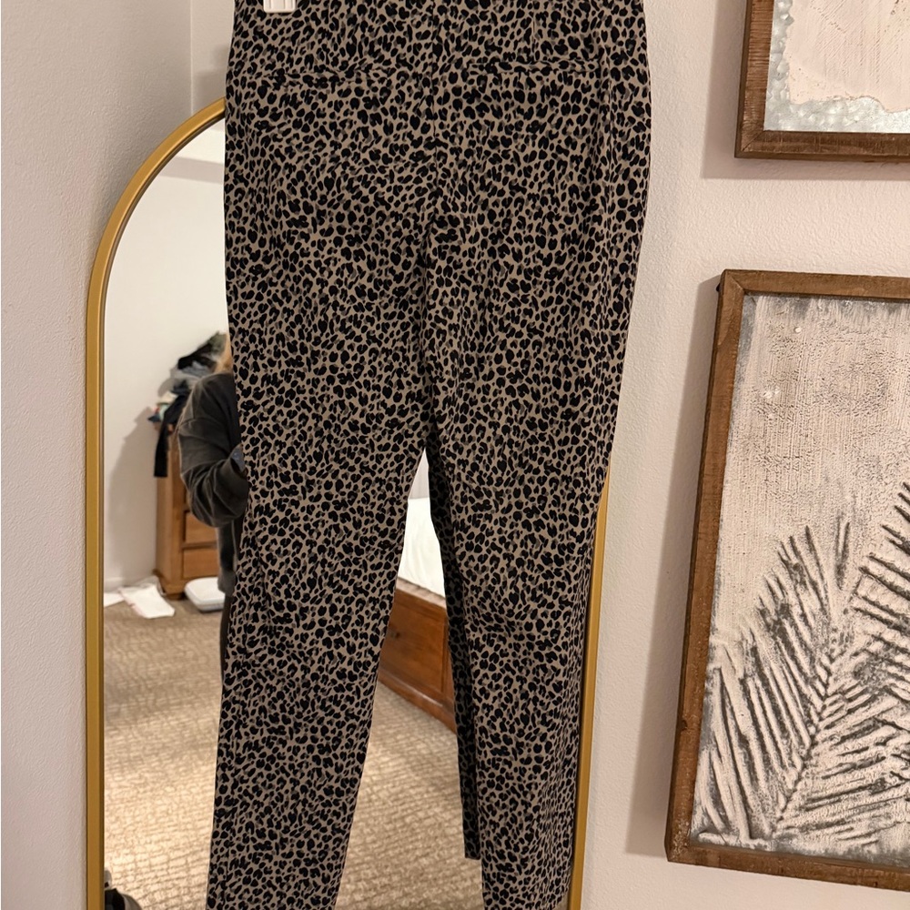 A New Day Black and Cream Animal Print Pants
